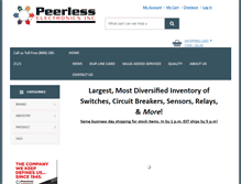 Tablet Screenshot of peerlesselectronics.com